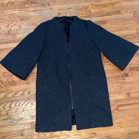 Zara Wool Coat- Medium PTP 19.5 inch - Picture 6 of 10